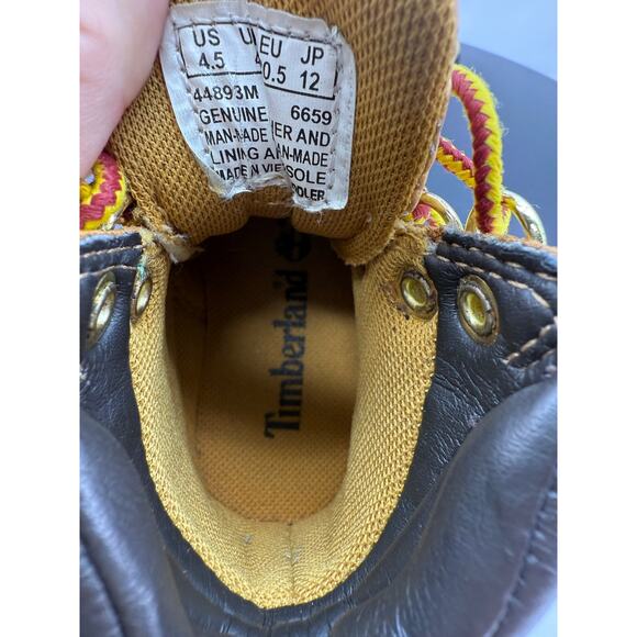 Timberland Field Boots Toddler Sz 4.5 Wheat Leather 6-Inch Kids TB044893231 - Picture 10 of 12